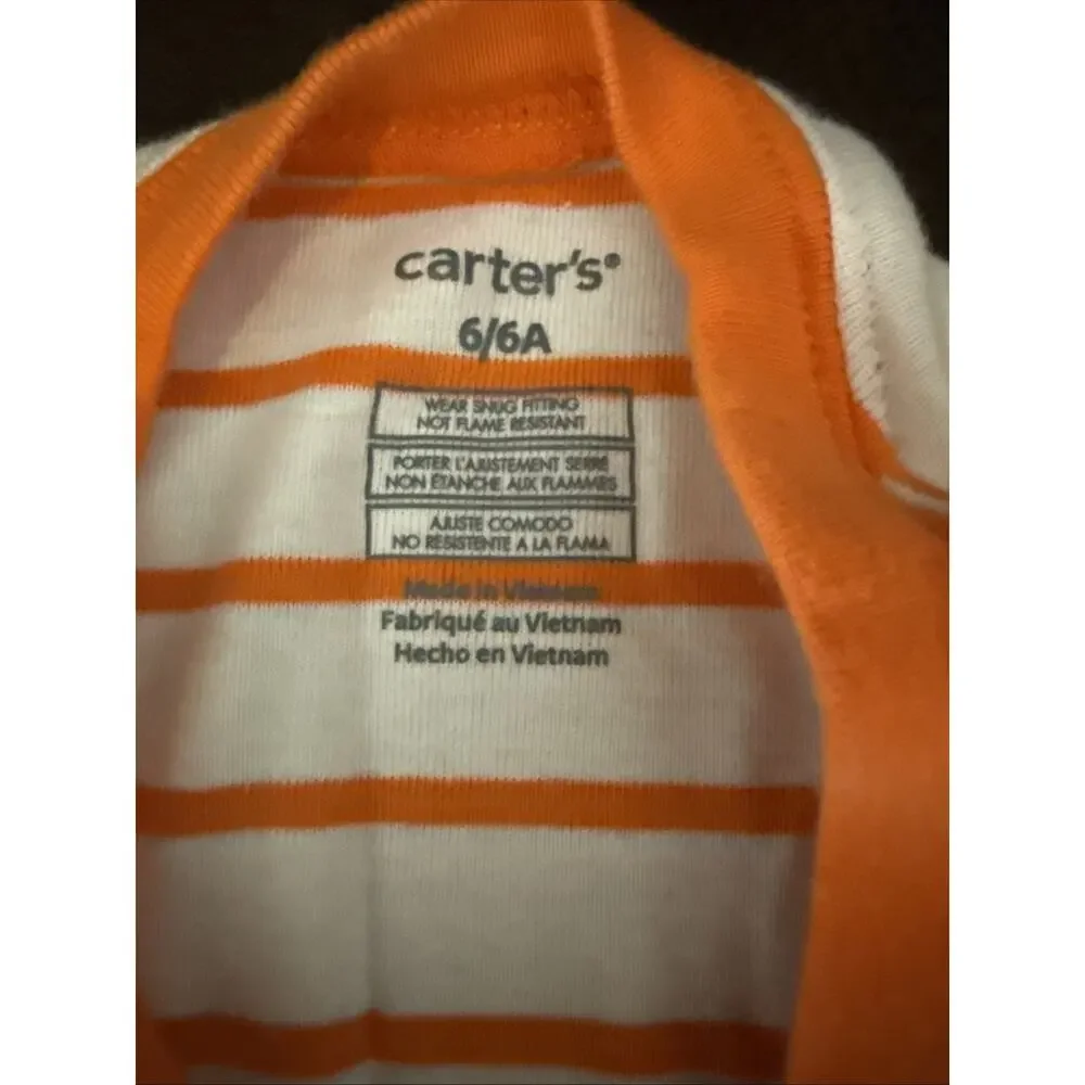 Boy's sz 6 Carters 2 Piece Pajama Set Halloween PJ Set